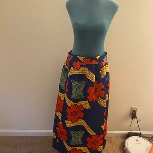 Sonino Women’s African Printed Maxi Skirt Flared A Line Long Skirts